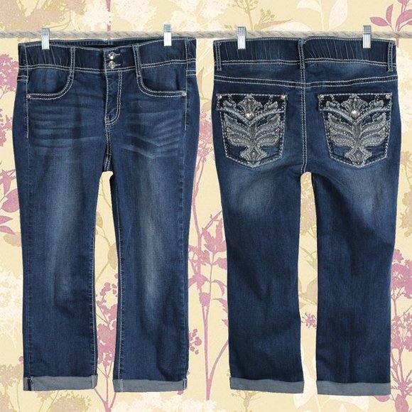 Apt. 9 Pants - Apt. 9 Bling Pocket Stretchy Capri Pants Size 8